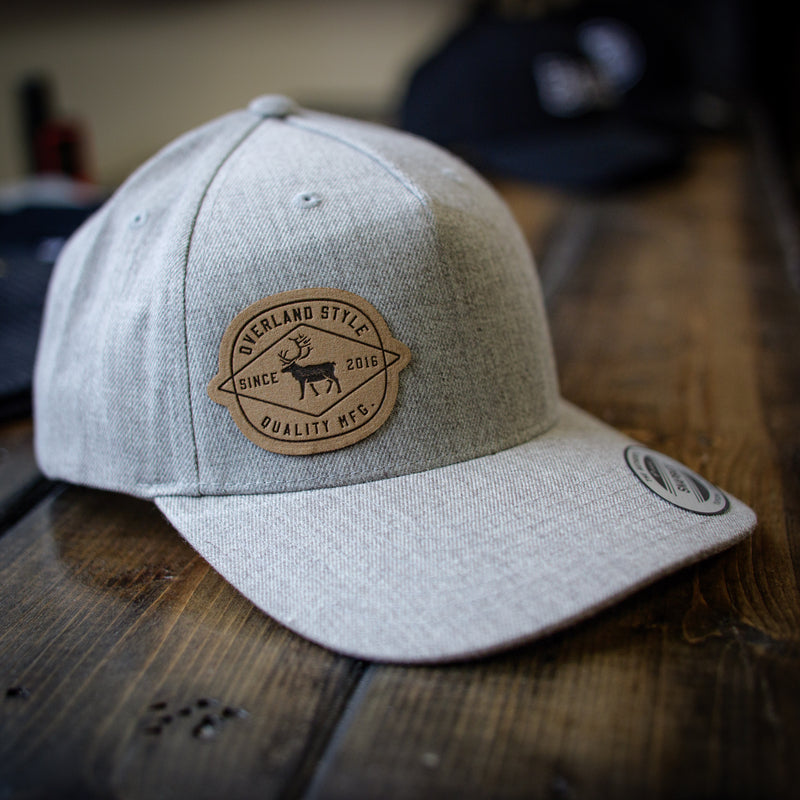 Load image into Gallery viewer, Overland Style Leather Patch Wool Snapback Hat
