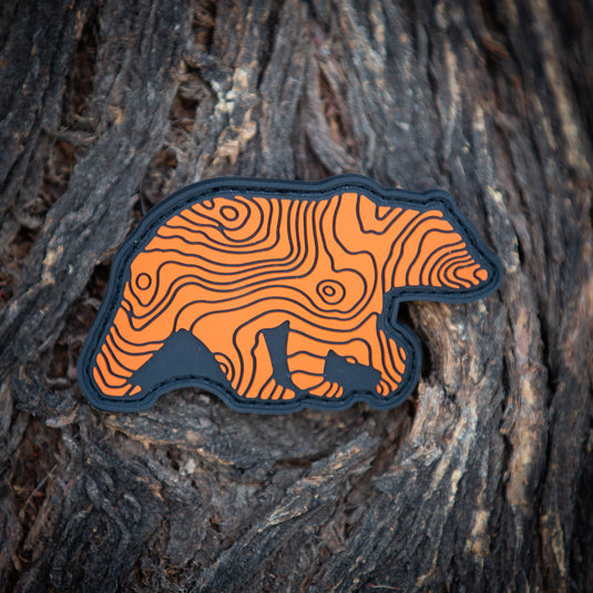 Lifestyle Overland Topo Bear Vinyl Patch V3