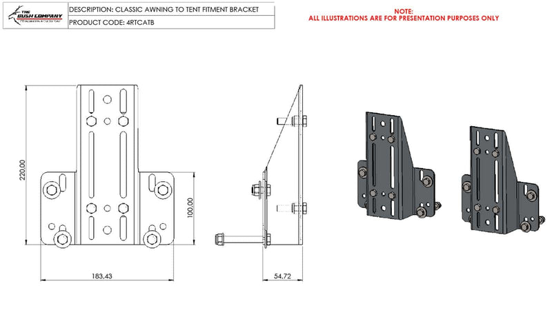 Load image into Gallery viewer, Bush Company Classic Awning Bracket
