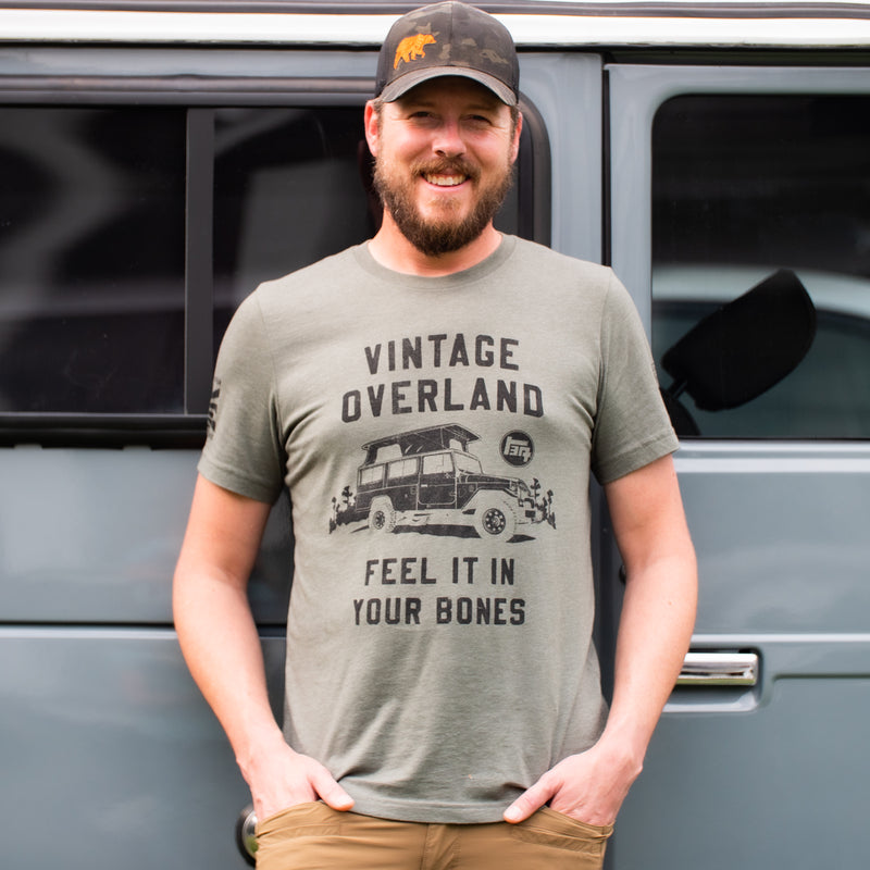 Load image into Gallery viewer, Vintage Overland T-Shirt &quot;Feel it in your bones&quot;
