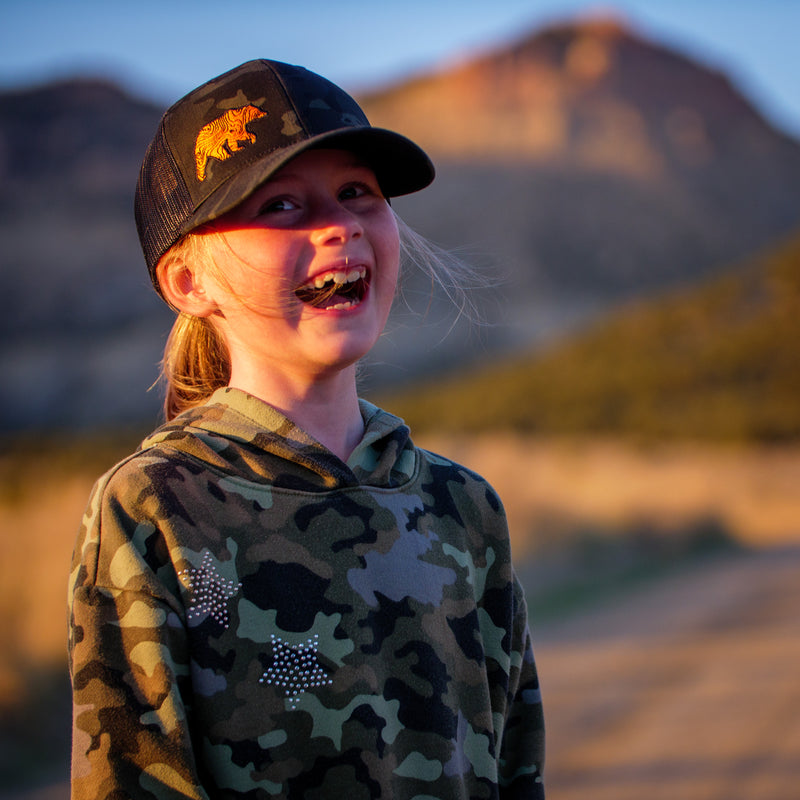 Load image into Gallery viewer, Lifestyle Overland Multicam® Topo Bear Snapback
