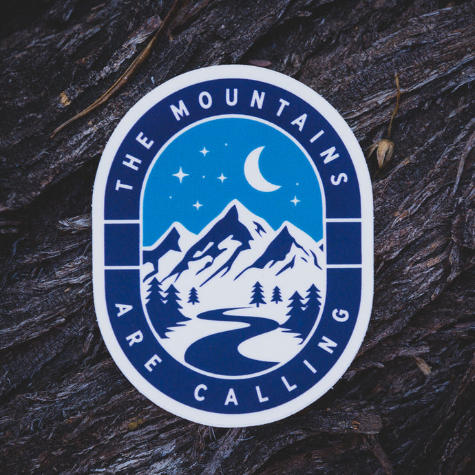Winter Mountains Are Calling Sticker