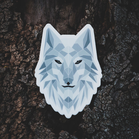 Arctic Poly Wolf Sticker