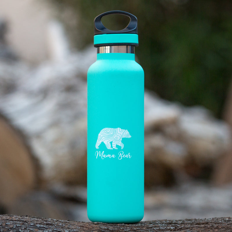 Load image into Gallery viewer, Mama Bear Insulated Bottle in Seafoam (LIMITED EDITION)
