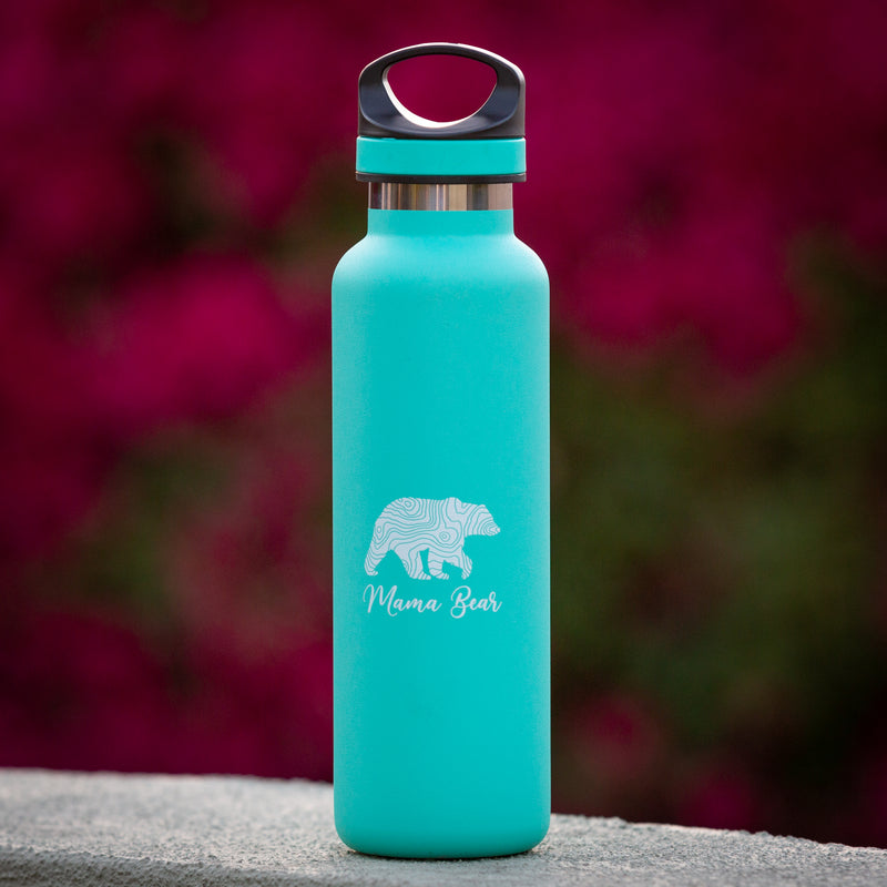 Load image into Gallery viewer, Mama Bear Insulated Bottle in Seafoam (LIMITED EDITION)
